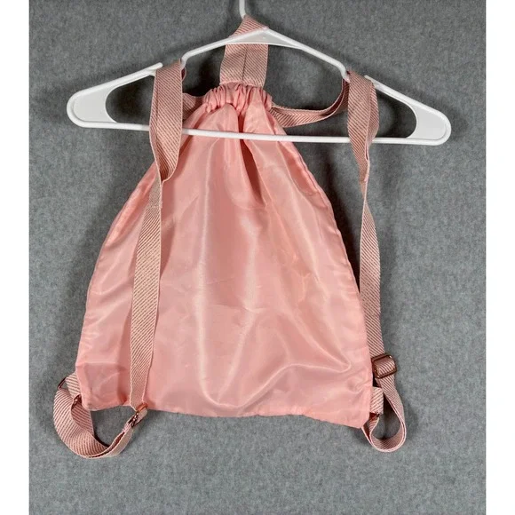 Disney Bibbidi Bobbidi Boutique Pink Gold Cinch Drawstring Backpack Bag - Picture 4 of 8